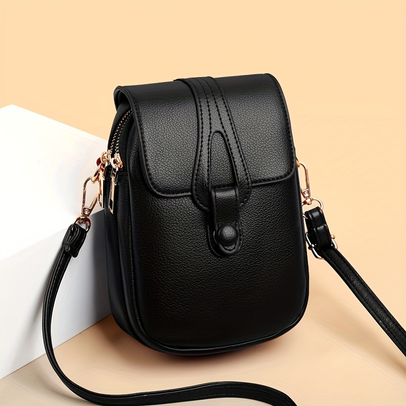Women Accessories Pouch - Stylish Flip Open Pu leather Crossbody