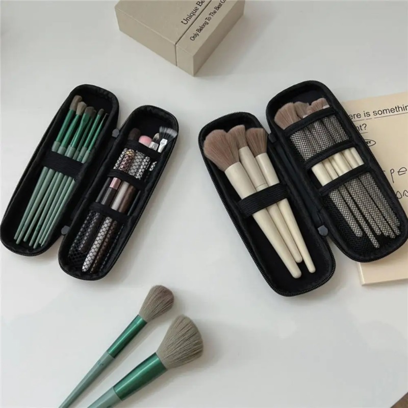 Women Accessories Pouch - 1pc Black Cosmetic Bag Waterproof Double