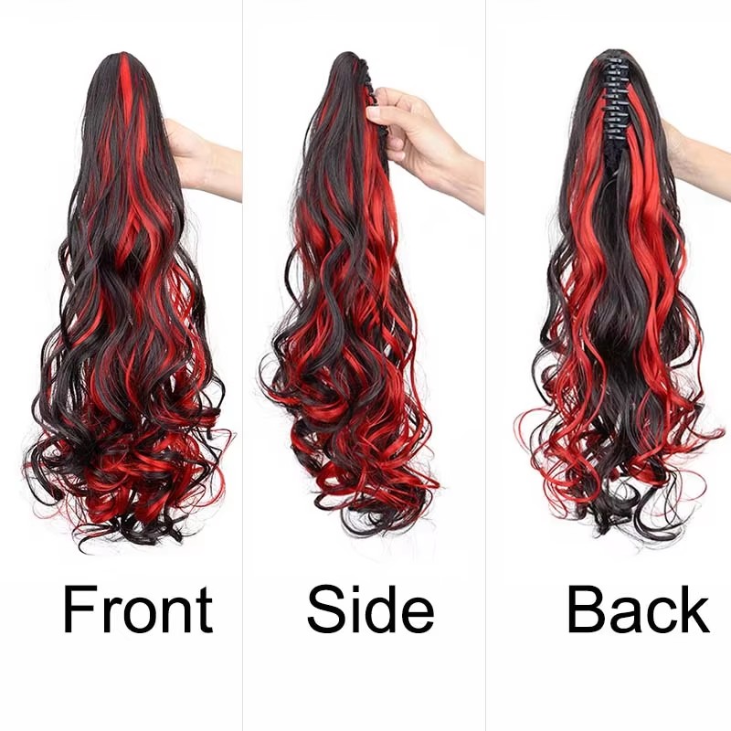 Highlight Long Curly Synthetic - Hair Claw Clip Set recension och pris