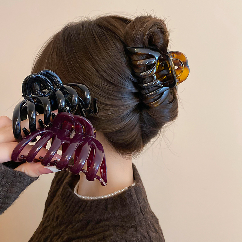 New Acrylic Pumpkin Hollowed S - Hair Claw Clip Set recension och pris