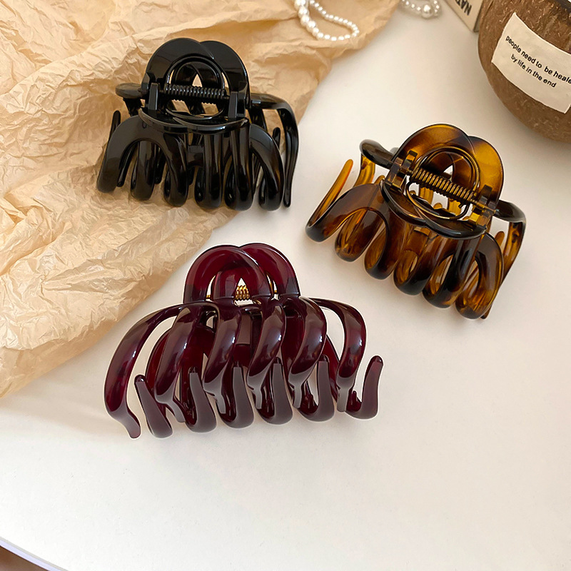 New Acrylic Pumpkin Hollowed S - Hair Claw Clip Set recension och pris
