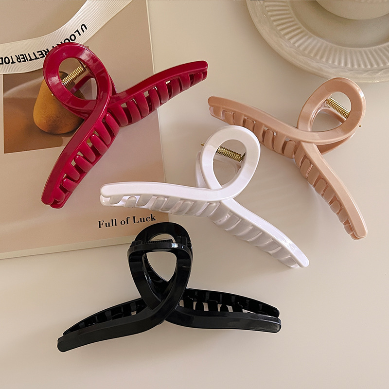4pcs Large Cross Safe Soft Sil - Hair Claw Clip Set recension och pris
