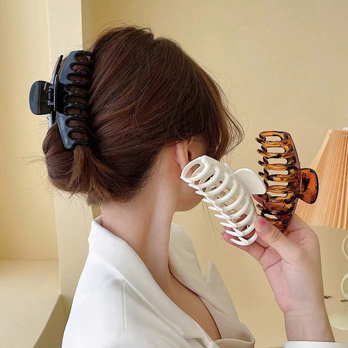 4PCS Women's Multi-Color Resin - Hair Claw Clip Set recension och pris