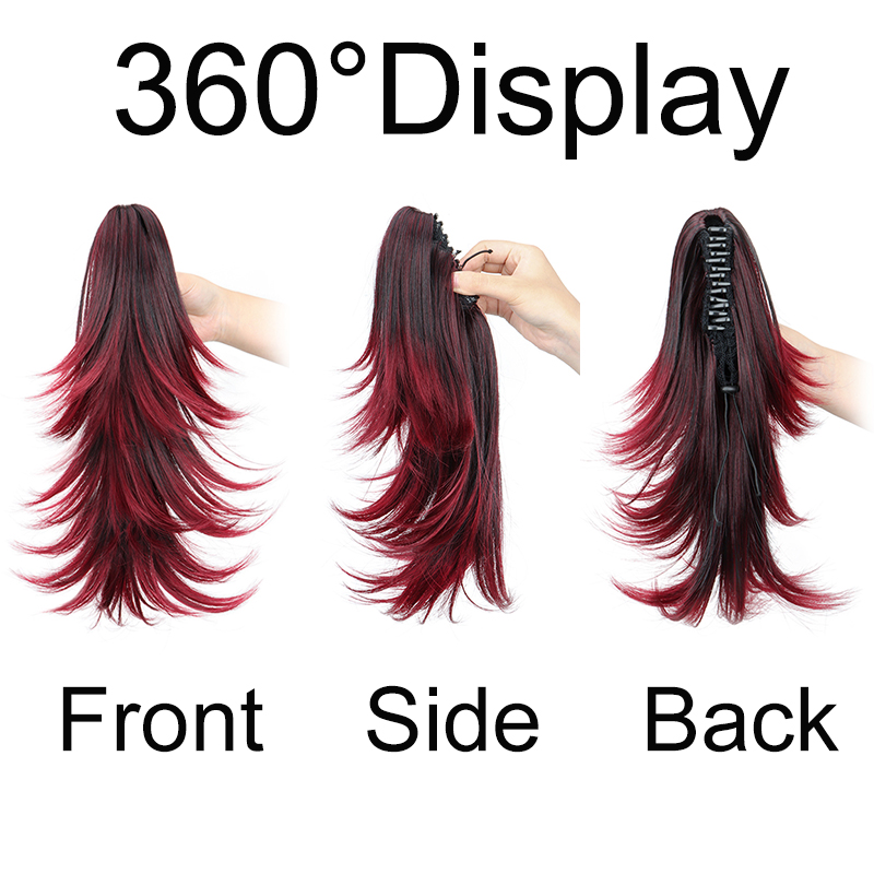 14Inch Synthetic Short Curly L - Hair Claw Clip Set recension och pris