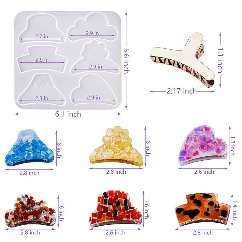 Hair Claw Clips Silicone Resin - Hair Claw Clip Set recension och pris