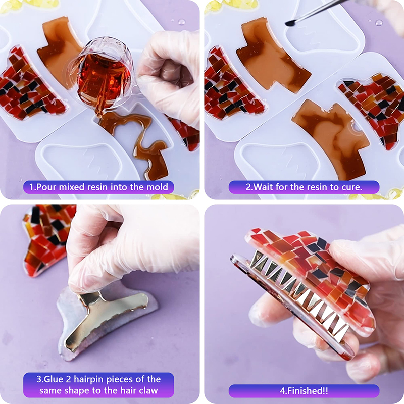 Hair Claw Clips Silicone Resin - Hair Claw Clip Set recension och pris