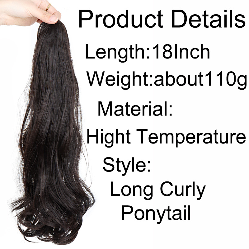 Synthetic Long Curly Ponytail  - Hair Claw Clip Set recension och pris