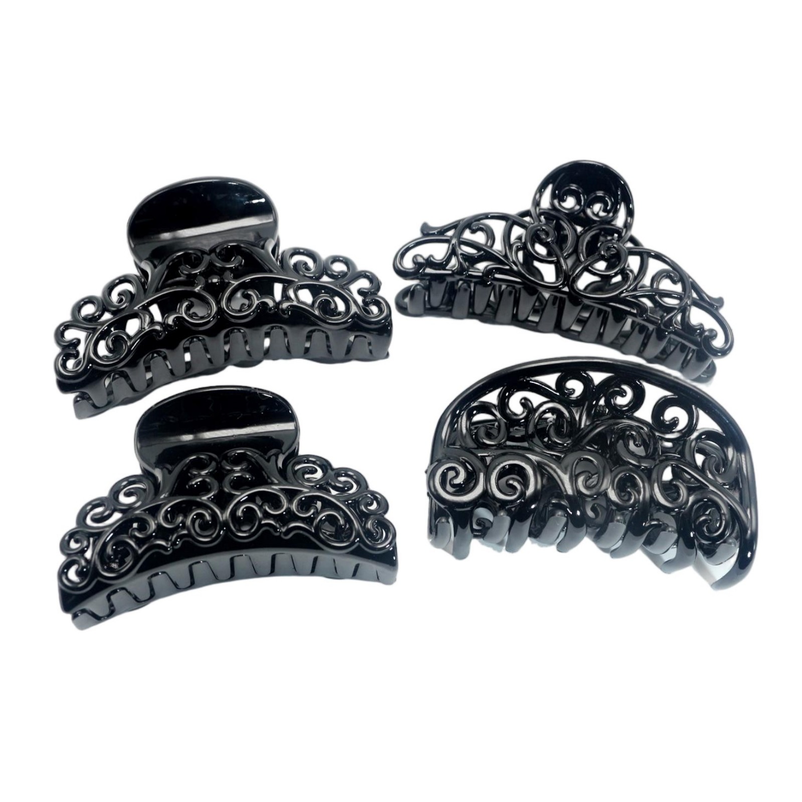 4pcs Black Plastic Hair Claws  - Hair Claw Clip Set recension och pris