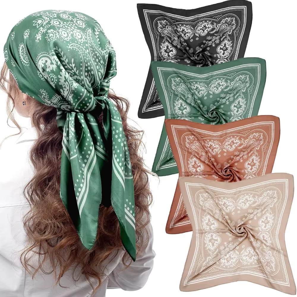 Luxury Brand Silk Square Paisl - Women Accessories Brands recension och pris