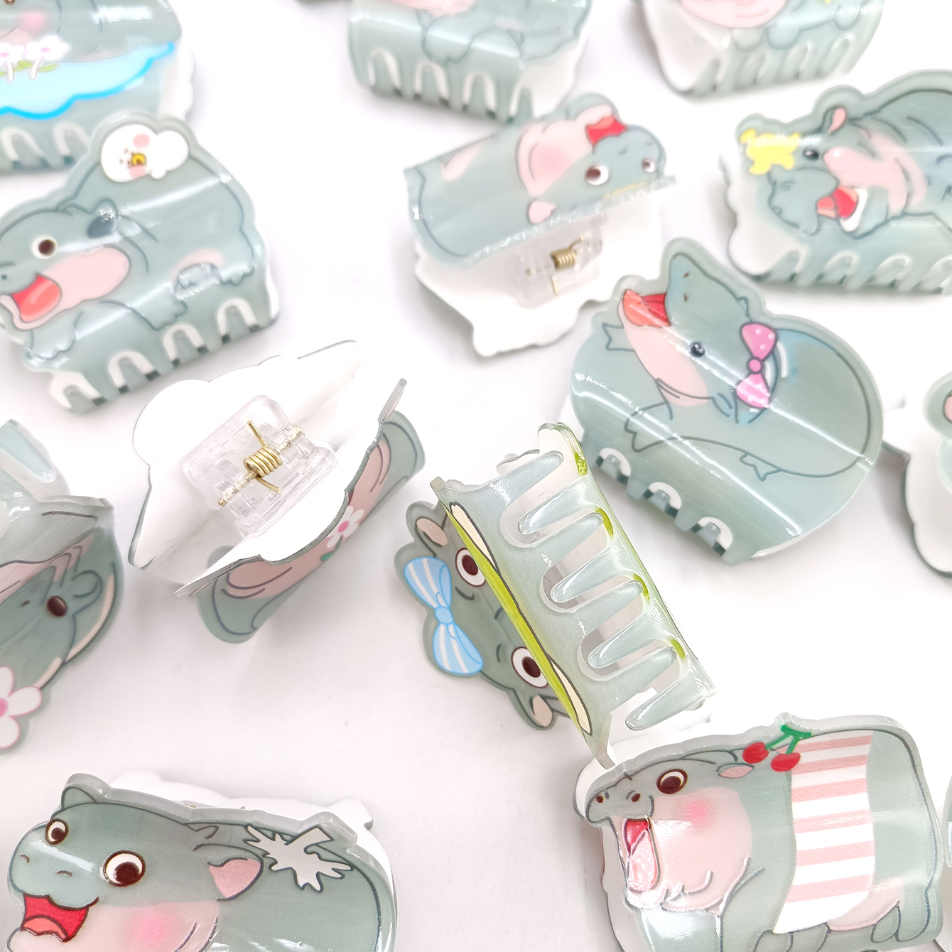 Cute Miss Hippo Hair Claw Flow - Hair Claw Clip Set recension och pris