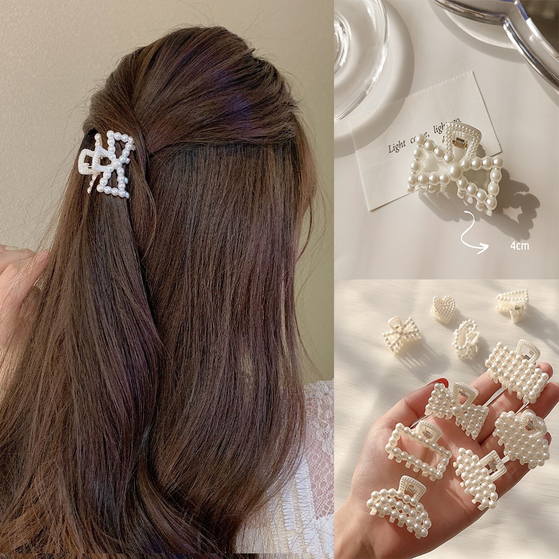 2026 New Women Elegant Pearl H - Hair Claw Clip Set recension och pris