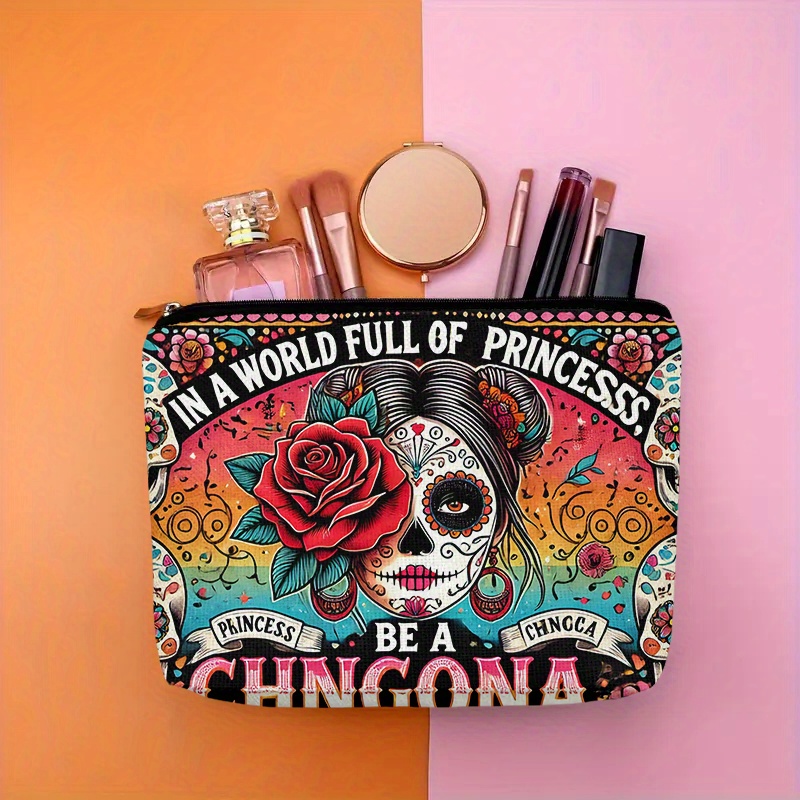 A Flower and skull cosmetic ba - Women Accessories Pouch recension och pris