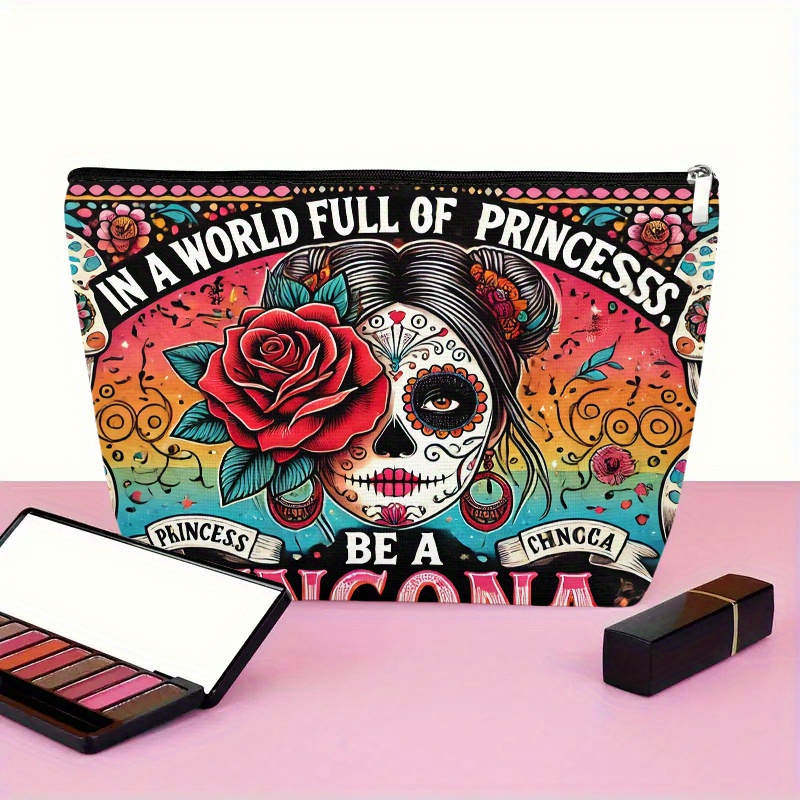 A Flower and skull cosmetic ba - Women Accessories Pouch recension och pris