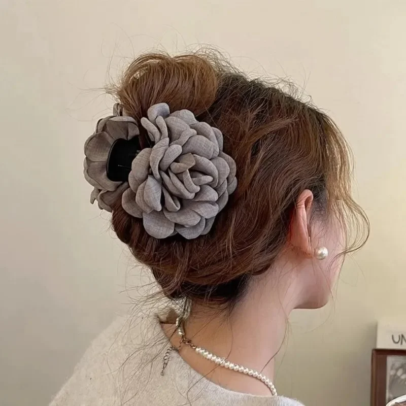French Fabric Rose Flower Hair - Hair Claw Clip Set recension och pris