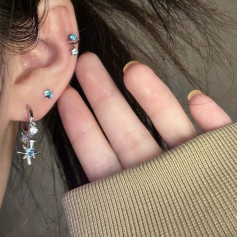 New Y2K Blue Zircon Star Tasse - Women'S Accessories Jewelry Sale recension och pris