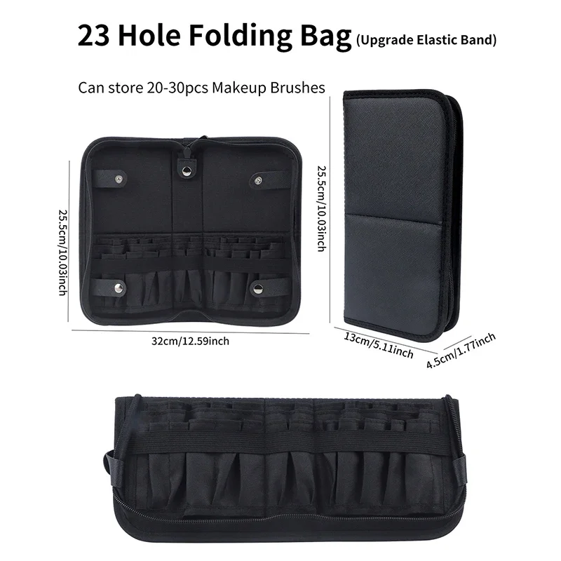 29/23 Holes Foldable Makeup Br - Women Accessories Pouch recension och pris
