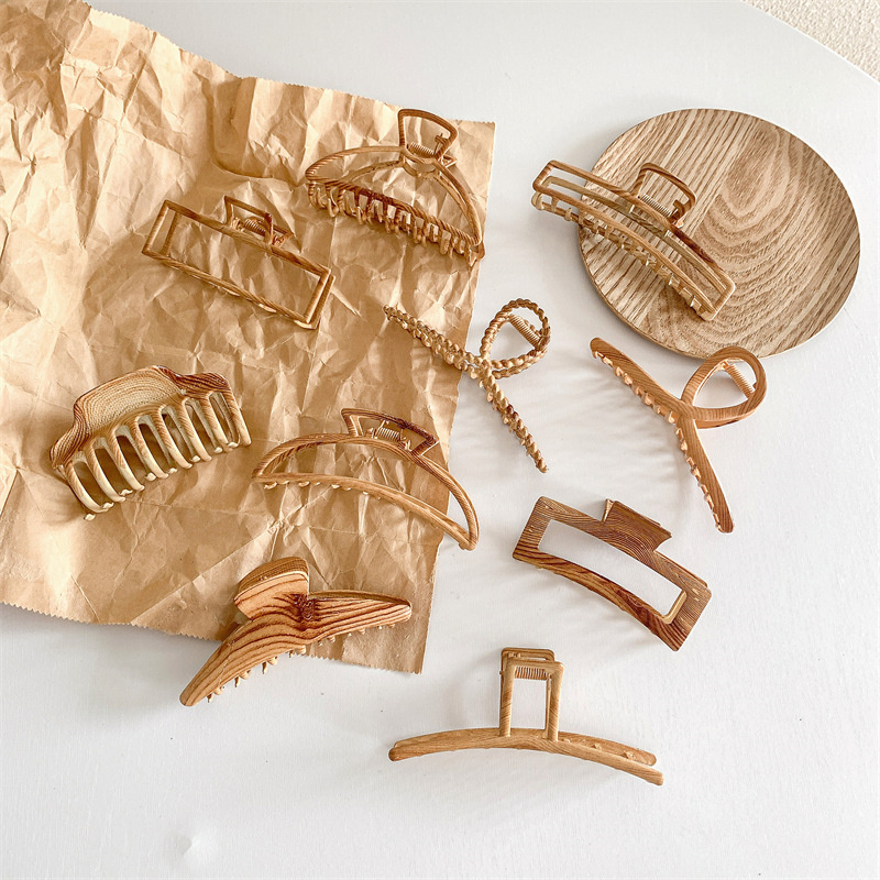 Vintage Mutiple Wood Grain Hai - Hair Claw Clip Set recension och pris