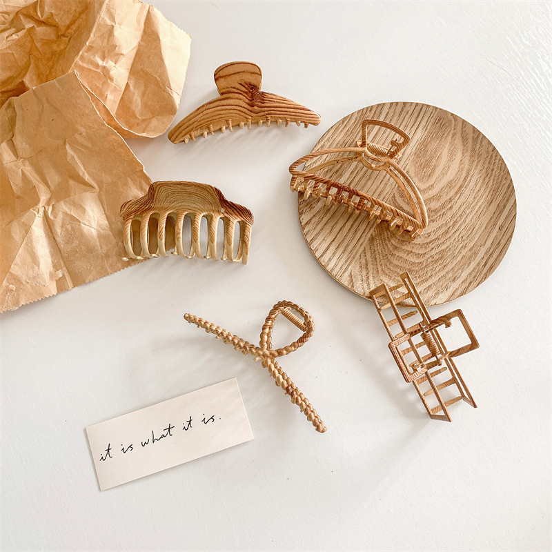 Vintage Mutiple Wood Grain Hai - Hair Claw Clip Set recension och pris