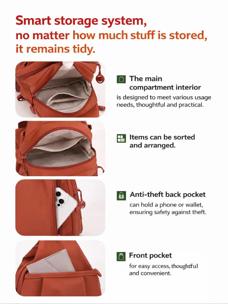 Women's Lightweight Mini Backp - Women Accessories Pouch recension och pris